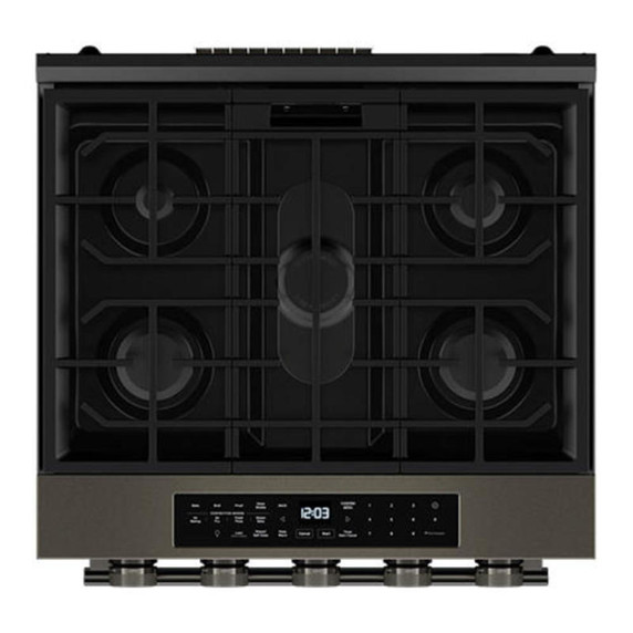 Kitchenaid® 5.0 Cu. Ft. Smart Slide-in Gas Range with Convection Cooking Modes and 2-in-1 Burner KSGS530SBE