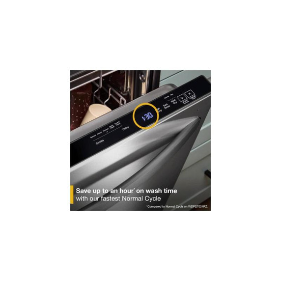 Whirlpool® 24-Inch Dishwasher with Total Coverage Wash Action and Auto Open Air Dry in Fingerprint Resistant Stainless Steel WDTS8024SZ