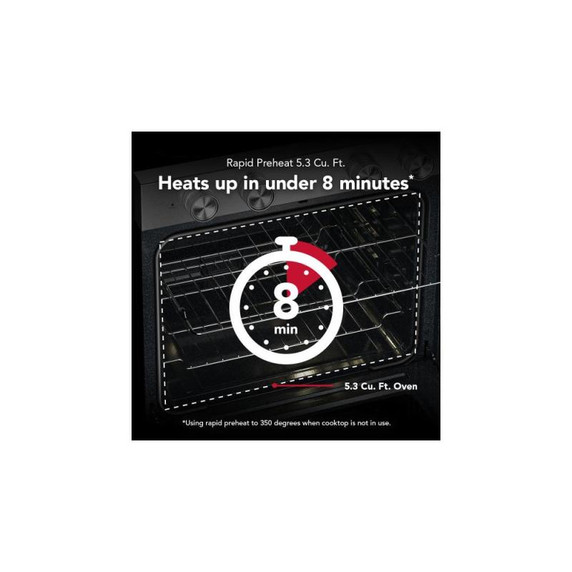 Kitchenaid® 5.3 Cu. Ft. Freestanding Electric Range with Convection Cooking Modes YKFES530SPS