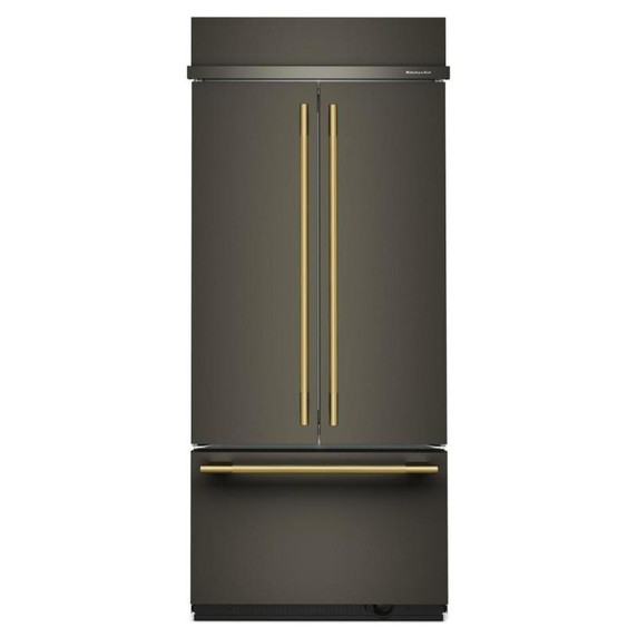 Kitchenaid® 20.8 Cu. Ft. 36" Built-In French Door Bottom Mount Refrigerator with Platinum Interior KBFN536SBE