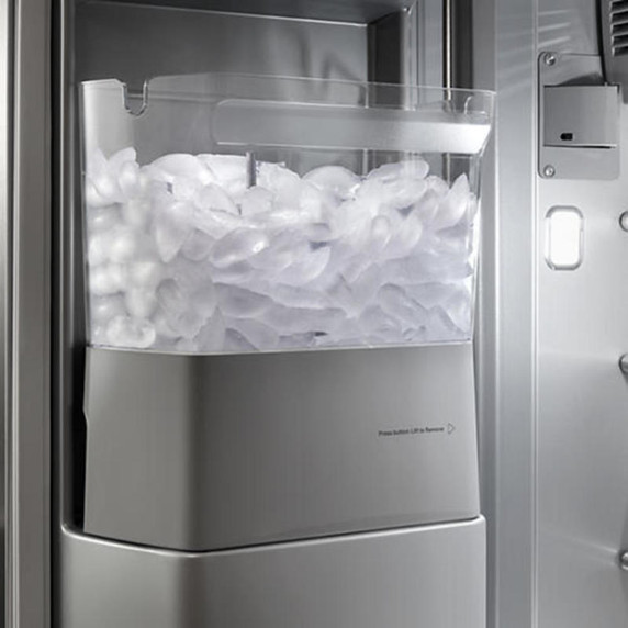 Kitchenaid® 25.1 Cu. Ft. 42" Built-In Side-by-Side Refrigerator features Exterior Water and Ice Dispenser with Measured Fill KBSD742SPS