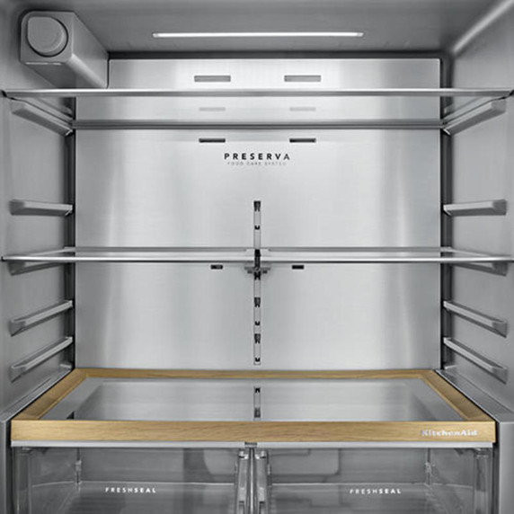 Kitchenaid® 30 cu. ft. French Door Refrigerator with Exterior Water and Ice KRFF436SBE