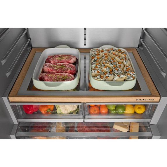 Kitchenaid® 30 cu. ft. French Door Refrigerator with Exterior Water and Ice KRFF436SPS