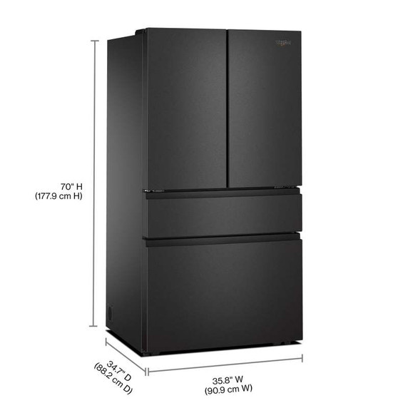 Whirlpool® 30 Cu. Ft. Family-Sized Capacity French door refrigerator with Flexible Tempearture Drawer WRMF3336SV