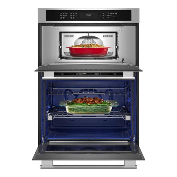 Kitchenaid® 30-inch Electric Combo Wall Oven with No Preheat Air Fry Mode - PrintShield™ Finish KOEC530SPS