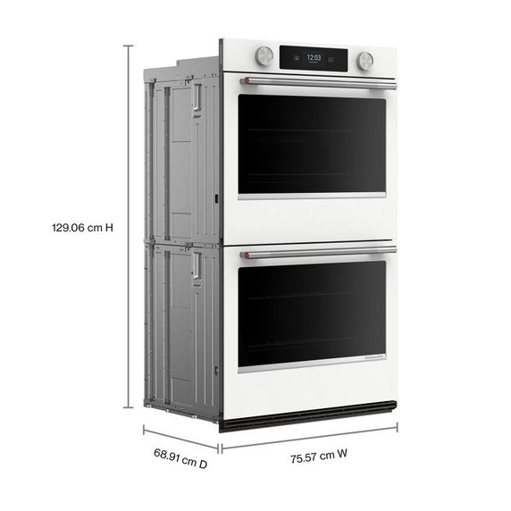 Kitchenaid® 30-inch Smart Electric Double Wall Oven with Assisted Cooking Modes - White KOED730SWH