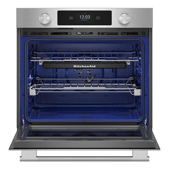 Kitchenaid® 27-inch Smart Electric Single Wall Oven with Assisted Cooking Modes - PrintShield™ Finish KOES727SPS