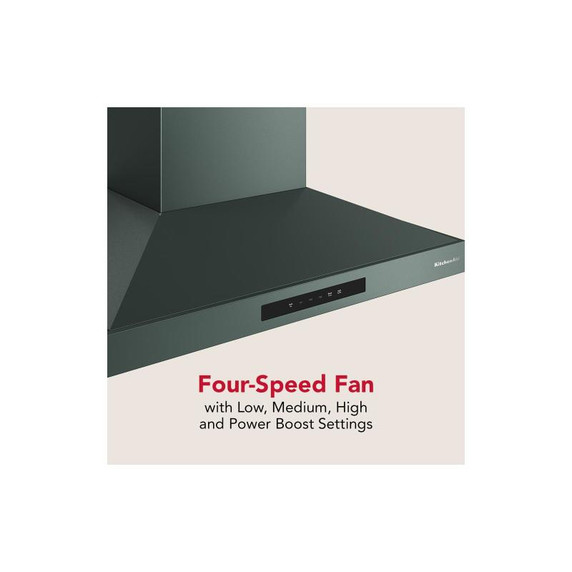 KitchenAid® 30-inch Wall-Mount, 4-Speed Canopy Hood KVWC730SJP