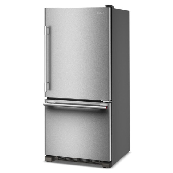 Kitchenaid® 19 Cu. Ft. 30-Inch Standard-Depth Bottom Mount Refrigerator with Right Door Swing KRBR130SPS