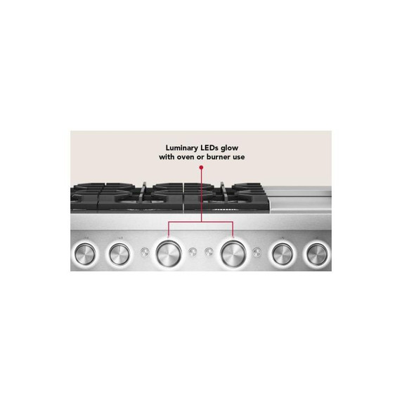 Kitchenaid® 48-Inch 6 Burner Commercial-Style Dual Fuel Range with Griddle KFDD948SAG