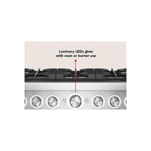 Kitchenaid® 36-Inch 6 Burner Commercial-Style Dual Fuel Range with No Preheat Air Fry Mode KFDS936SWF