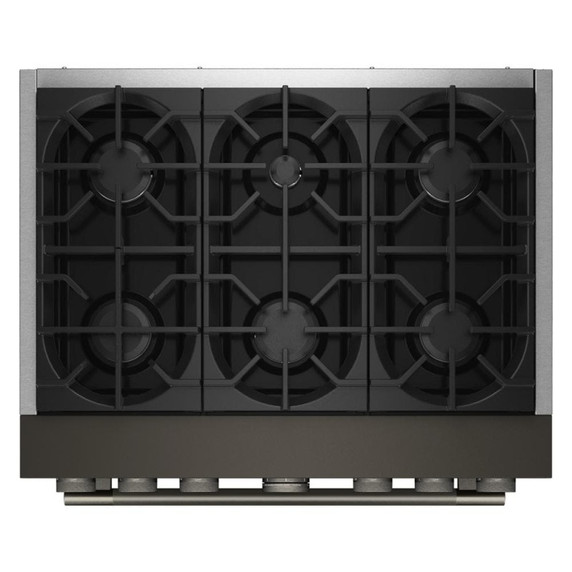 KitchenAid® 36-Inch 6 Burner Commercial-Style Dual Fuel Range with No Preheat Air Fry Mode KFDS936SBE