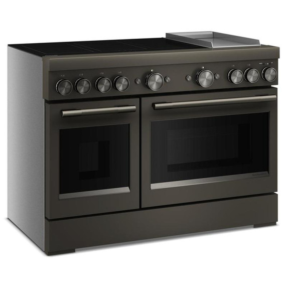KitchenAid® 48-Inch 6-Element Induction Freestanding Commercial-Style Range with Griddle KFID948SBE