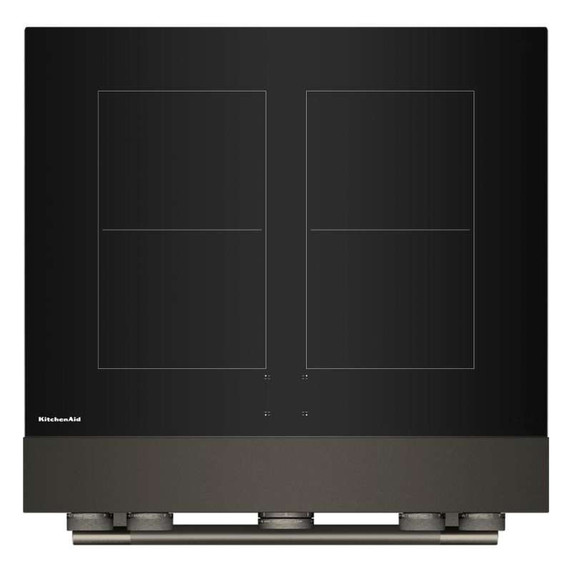 Kitchenaid® 30-Inch 4-Element Induction Freestanding Commercial-Style Range with Air Fry KFIS930SBE