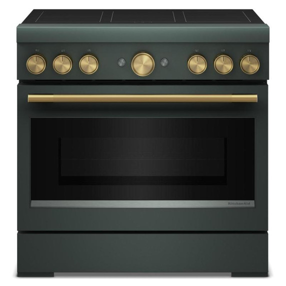 Kitchenaid® 36-Inch 6-Element Induction Freestanding Commercial-Style Range with Air Fry KFIS936SJP