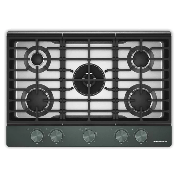Kitchenaid® Gas-on-Metal Cooktop with an Integrated Wok Grate and CookShield™ Finish KCGK530SJP