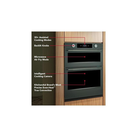 Kitchenaid® 30-inch Smart Electric Combo Wall Oven with Intelligent Cooking Camera - Juniper KOEC930SJP