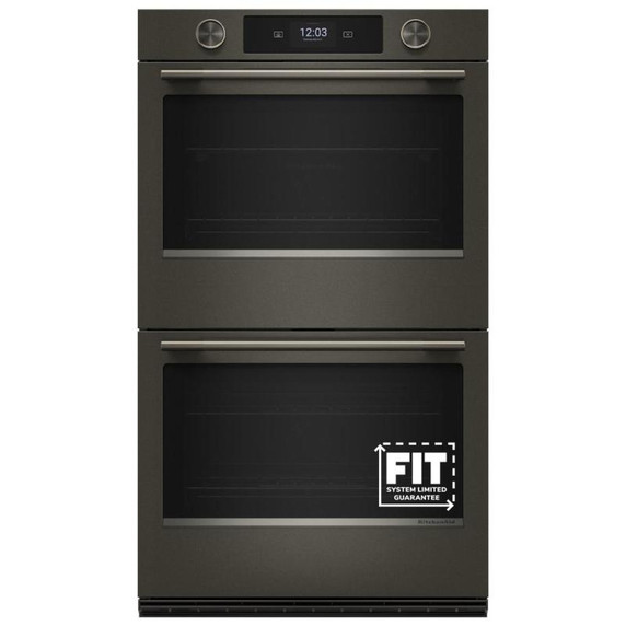 Kitchenaid® 30-inch Smart Electric Double Wall Oven with Intelligent Cooking Camera - Black Ore KOED930SBE