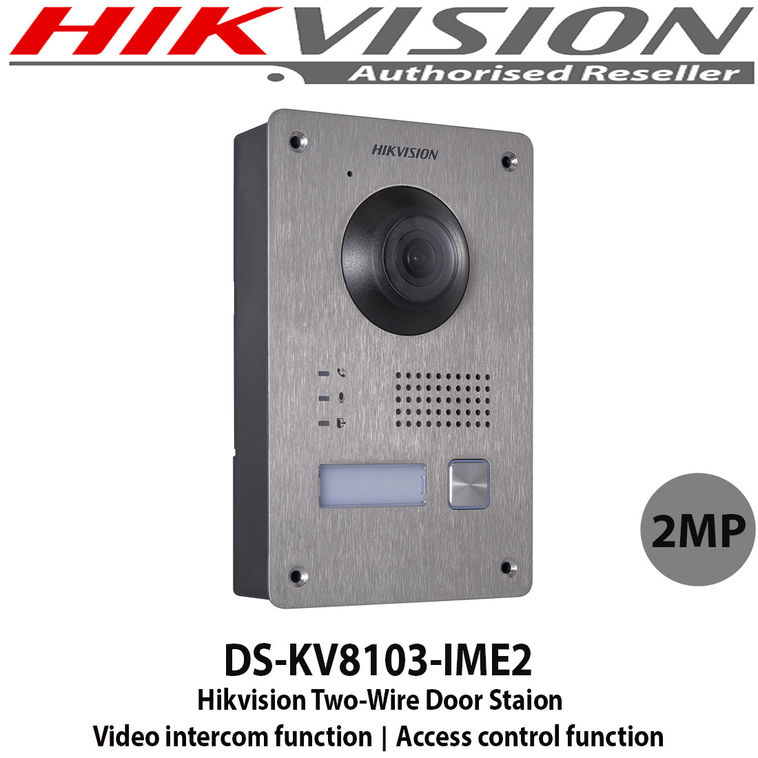 Hikvision DS-KV8103-IME2 2-Wire Door Station with 2MP HD Colorful
