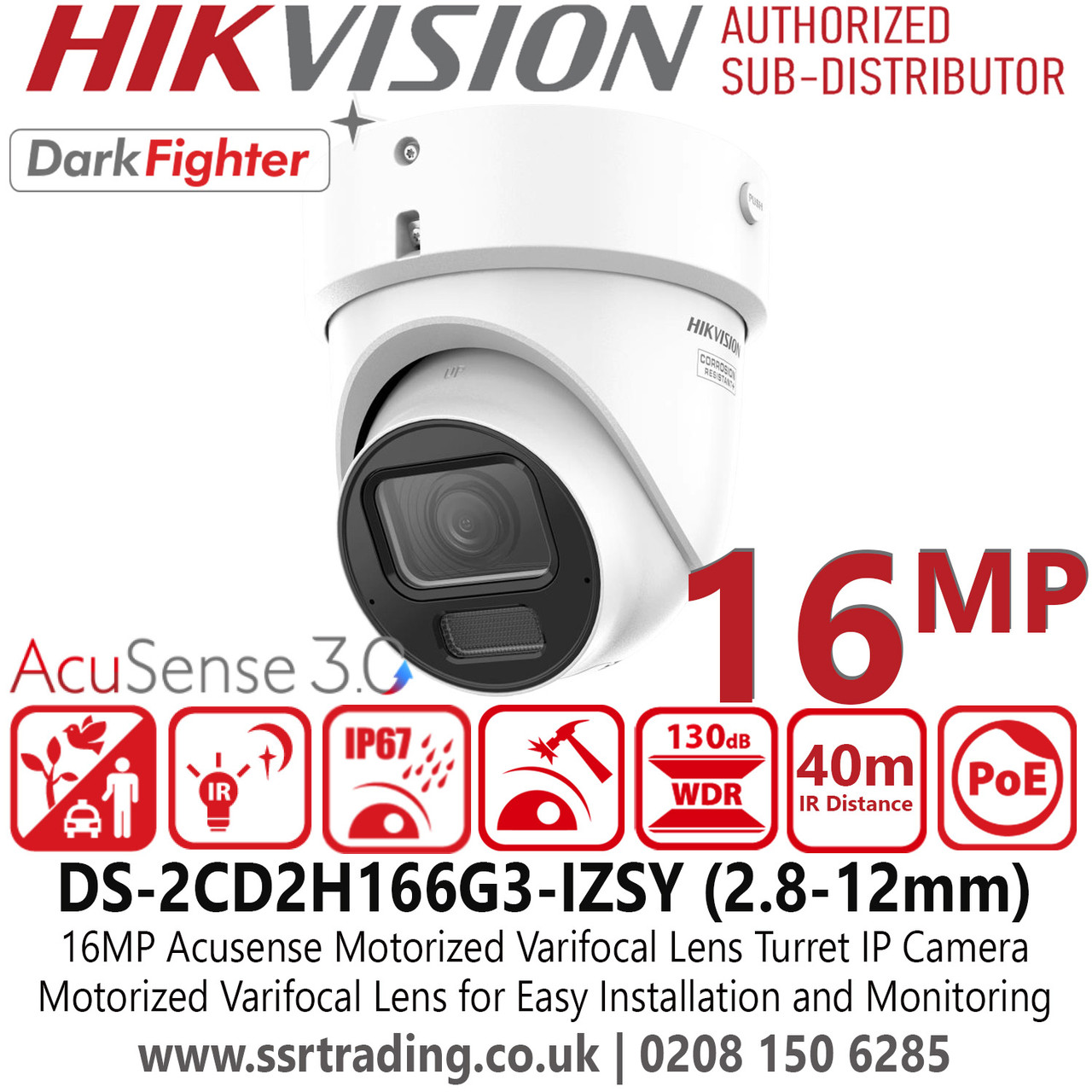 HARRY「狼煙」2CD Hikvision 16MP Motorized Varifocal Turret IP Camera - DS