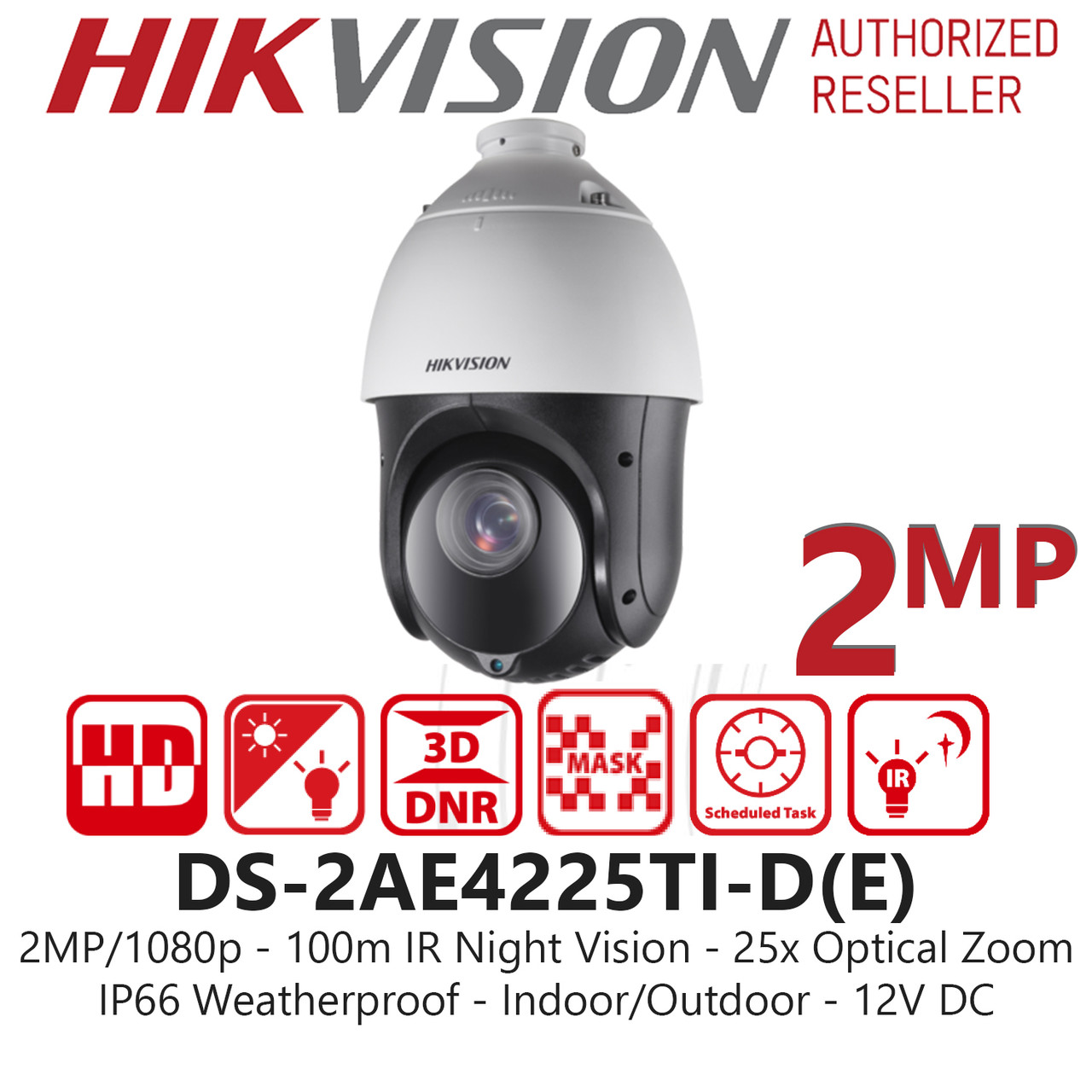 Hikvision 2MP PTZ 25 x Optical Zoom 4.8-120mm Lens 100m IR Range