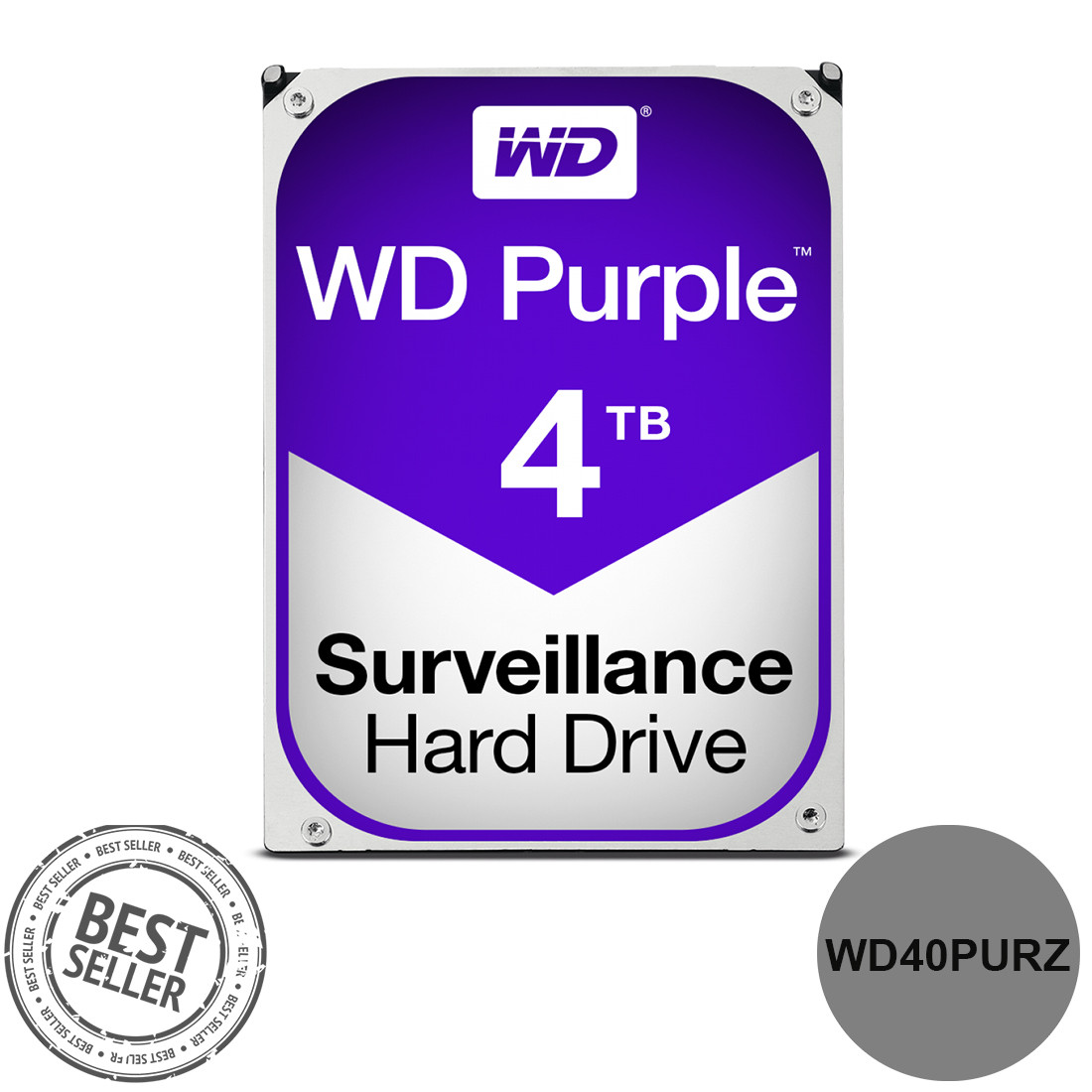 4TB WD Purple SATA Surveillance 24x7 Storage Hard Drive HDD 3.5