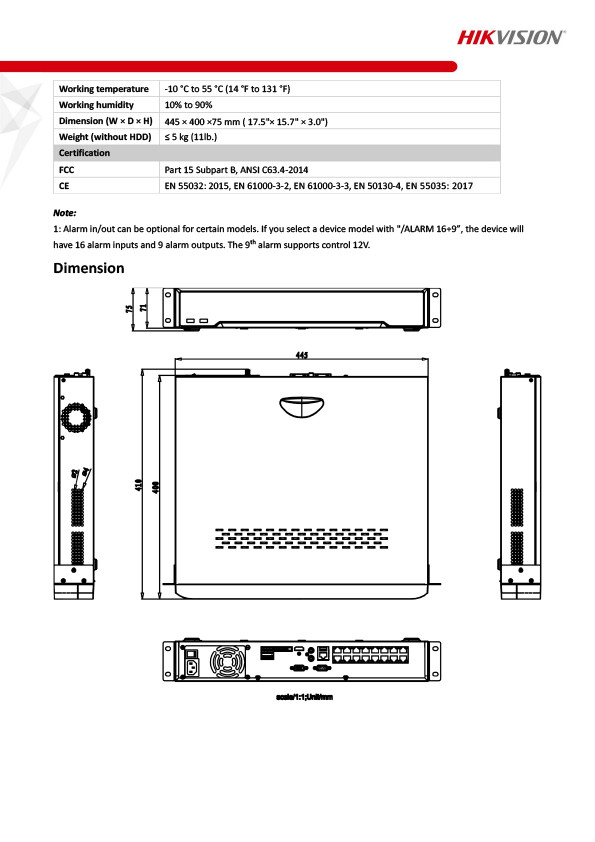 Hikvision DS-7732NI-K4/16P 32 Channel NVR 8MP 16 PoE Port CCTV NVR