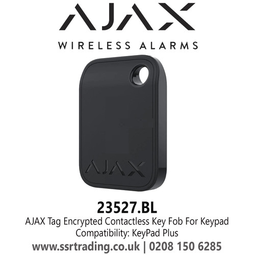 23527.BL Ajax Tag Encrypted Contactless Key Fob for Keypad, Black