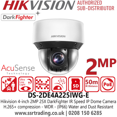 DS-2DE4A225IWG-E Hikvision 4-inch 2MP DarkFighter IP PTZ Camera With 50m IR Distance