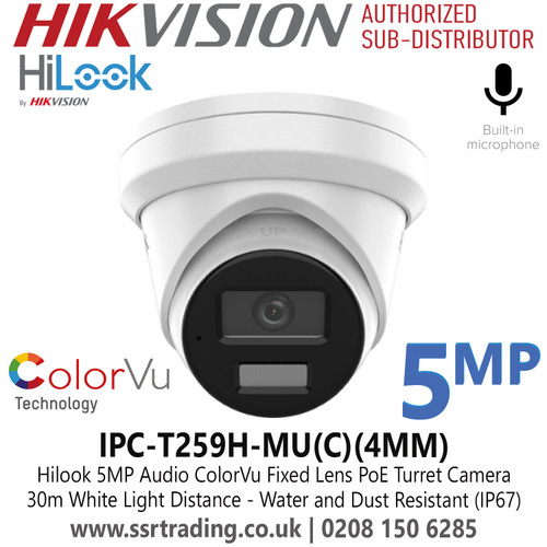 Hilook 5MP ColorVu PoE Camera - IPC-T259H-MU(C)