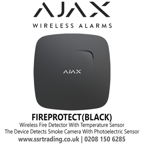 Ajax Wireless Fire Detector With Temperature Sensor - FireProtect(Black)