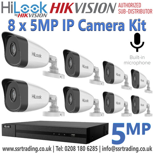 8Ch NVR with 8 IP Camera Kit - Home Security NVR Kit - HiLook CCTV NVR Kit - 8 Channel NVR Kit - NVR Surveillance System - NVR Security Kit - CCTV NVR Recorder Kit - Complete NVR System - 16 Channel NVR Kit - H.265 NVR Kit - 4 Channel NVR Kit