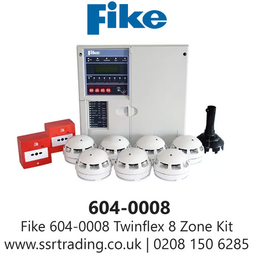 Fike 604-0008 Twin flex 8 Zone Kit - Fike Twin flex Pro Range Of Two Wire Fire Alarm System Equipment - 1 x Fike Twinflex 8 Zone Panel 7 x Twinflex Multipoint Detector with Sounder 2 x Twinflex Manual Call Point 1 x Head Removal Tool-