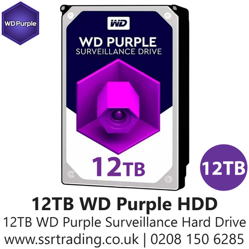 12TB WD Purple Surveillance Hard Disk Drive For CCTV DVRs NVRs & PC Desktop