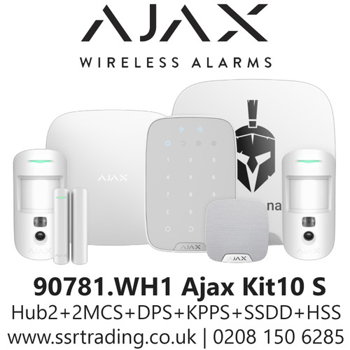Ajax Kit10 S (Hub2+2MCS+DPS+KPPS+SSDD+HSS) White