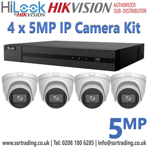 NVR System Kit - HiLook by Hikvision 4Ch NVR Surveillance System Kit with 4 x IP Turret Camera - HiLook NVR Surveillance System Kit - HiLook NVR Security Kit - 4-Ch HiLook NVR Kit - 8Ch HiLook NVR Kit - HiLook NVR Kit with IP Camera