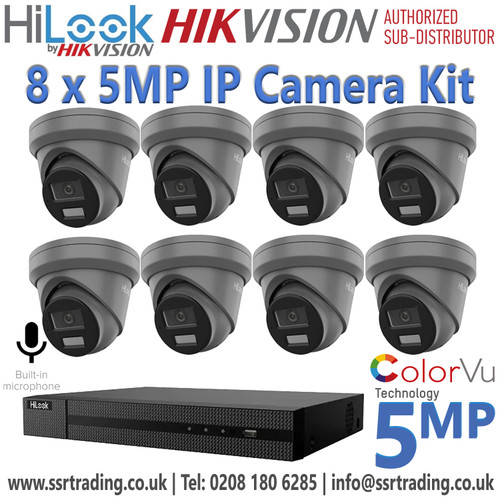 8Ch HiLook NVR Security System Kit - IP CCTV Camera Kit - 8Ch HiLook NVR Kit - 8Ch NVR Kit - HiLook NVR Kit with IP Camera - IP Camera System - Home Security IP Camera Kit - HiLook 8Ch NVR Kit 8 x IP Turret Cameras - 8Ch NVR Security System Kit 