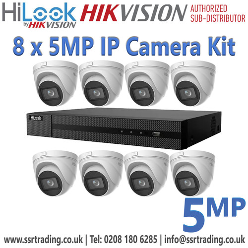 8Ch NVR Security System Kit - 8Ch HiLook NVR Security System Kit - Camera Kit - 8Ch HiLook NVR Kit - 8 x IP Camera System Kit - HiLook NVR Kit with IP Camera - 8Ch Hybrid NVR System Kit - IP Camera Kit - HiLook 8Ch NVR Kit 8 x IP Turret Cameras