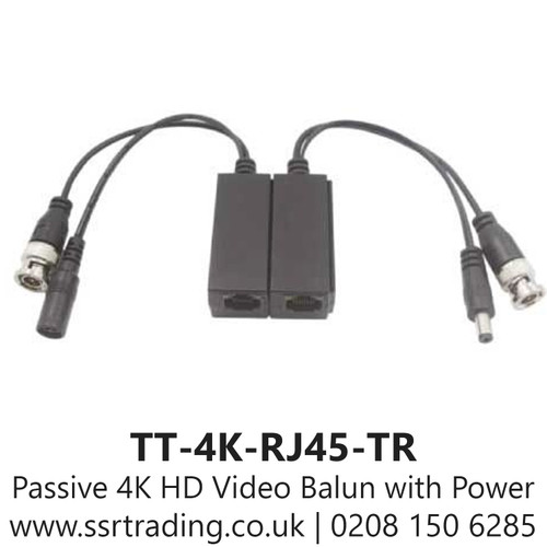 RJ45 Balun Passive 4K HD Video Balun with Power - TT-4K-RJ45-TR