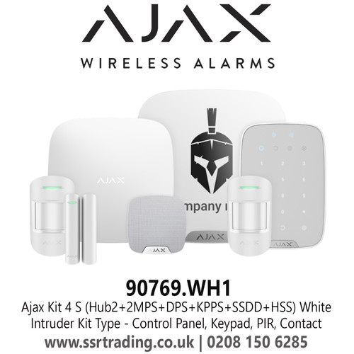 Ajax 90769.WH1 Kit 4 S (Hub2+2MPS+DPS+KPPS+SSDD+HSS) White