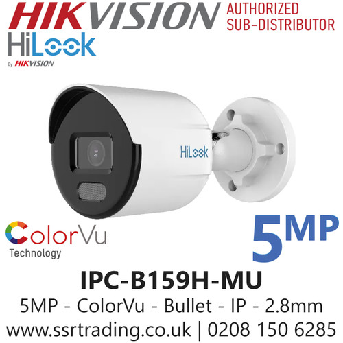 HiLook IPC-B159H-MU 5MP 24/7 Colour Bullet IP PoE Camera with Built in Mic