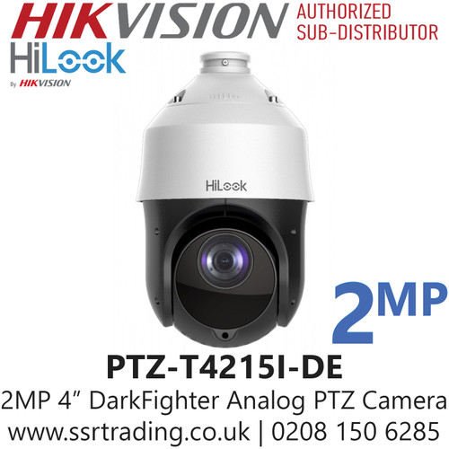 HiLook - 2MP 4-inch 15x Zoom Powered by DarkFighter IR Analog Speed Dome - PTZ-T4215I-D(E)