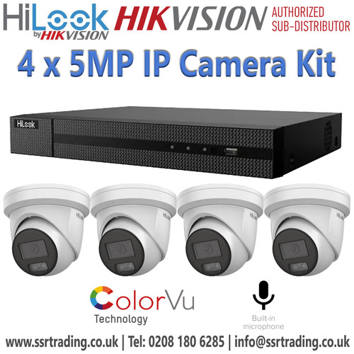 HiLook 5MP NVR Kit - Hilook 4Ch NVR Kit Ideal for Homes, Retail Shops, Small Offices, and low-density surveillance environments - System 4Ch NVR Kit - HiLook 5MP 4-Ch NVR Kit - IP NVR Kit - Hybrid NVR Kit - HiLook Hybrid Latest 4Ch 5MP NVR Kit