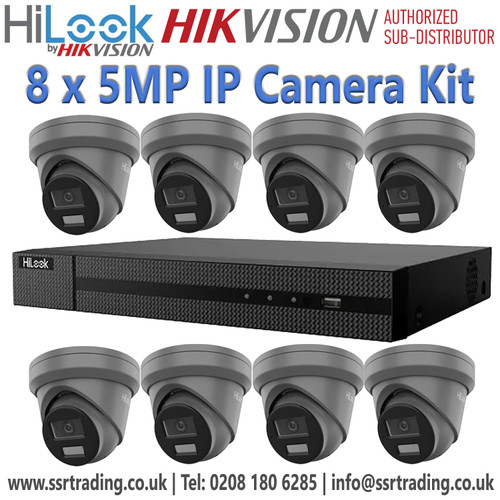 8Ch HiLook NVR Kit - HiLook 5MP 8-Ch NVR Kit - IP NVR Kit - HiLook Hybrid NVR Kit - HiLook Hybrid Latest 8Ch 5MP NVR Kit - 8Ch HiLook NVR Kit Ideal for Homes, Retail Shops - Small Offices, and low-density surveillance environments 