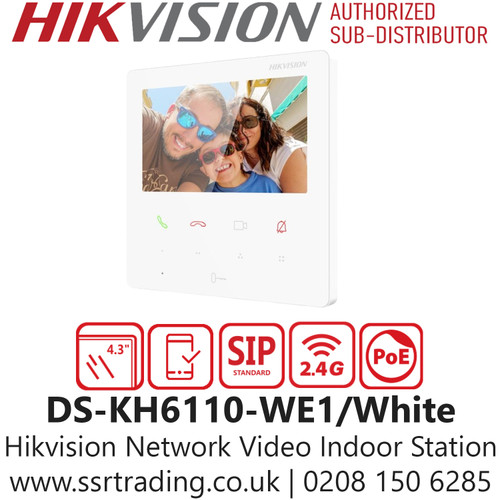DS-KH6110-WE1/White Hikvision IP Video Intercom Indoor Station Screen