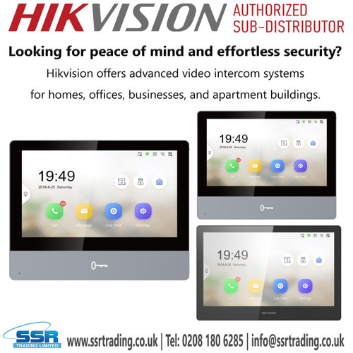 Hikvision Intercom IP Kit - IP Video Door Entry System - Hikvision Network Intercom Kit - IP Intercom System - Hikvision IP Door Station - Video Intercom Kit Hikvision - Hikvision IP Video Intercom - Network Video Intercom System 