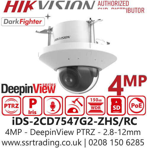 Hikvision iDS-2CD7547G2-ZHS/RC  4MP Motorised Varifocal Dome Outdoor CCTV UK