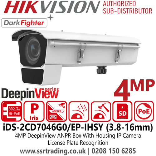 Hikvision 4MP Smart Surveillance ANPR IP Camera with H.265+ Compression - iDS-2CD7046G0/EP-IHSY (3.8-16mm)