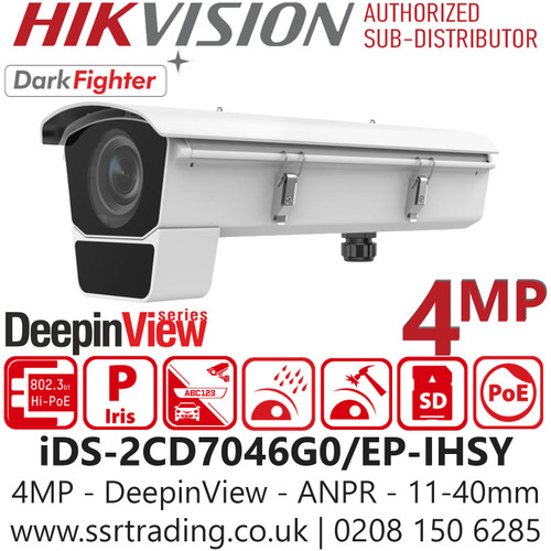 iDS-2CD7046G0/EP-IHSY (3.8-16mm) Hikvision 4MP DeepinView ANPR Box with Housing IP Camera - Professional IP Camera Low-Light & WDR Performance - AI Security Camera People Counting & Behavior Detection 