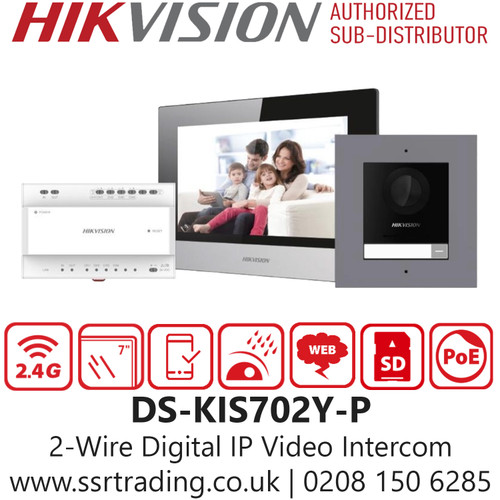 DS-KIS702Y Hikvision Two Wire 2MP IP Video Intercom Kit with Screen 